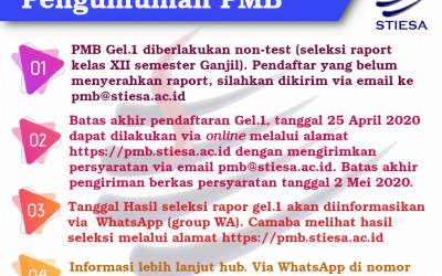 Pengumuman PMB STIESA TA 2020/2021