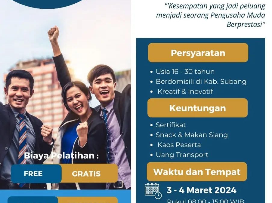 Program Peningkatan Kapasitas Pemuda dalam Berwirausaha di Kabupaten Subang